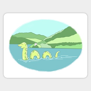 Loch Ness Monster Landscape Magnet